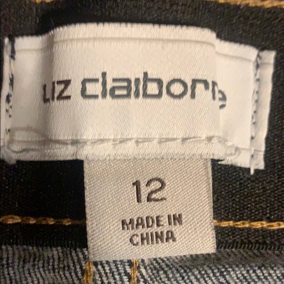 Jeans Liz Claiborne - Indigo Blue - Taille 12 - Femme - Vintage - Occasion Très Bon état
